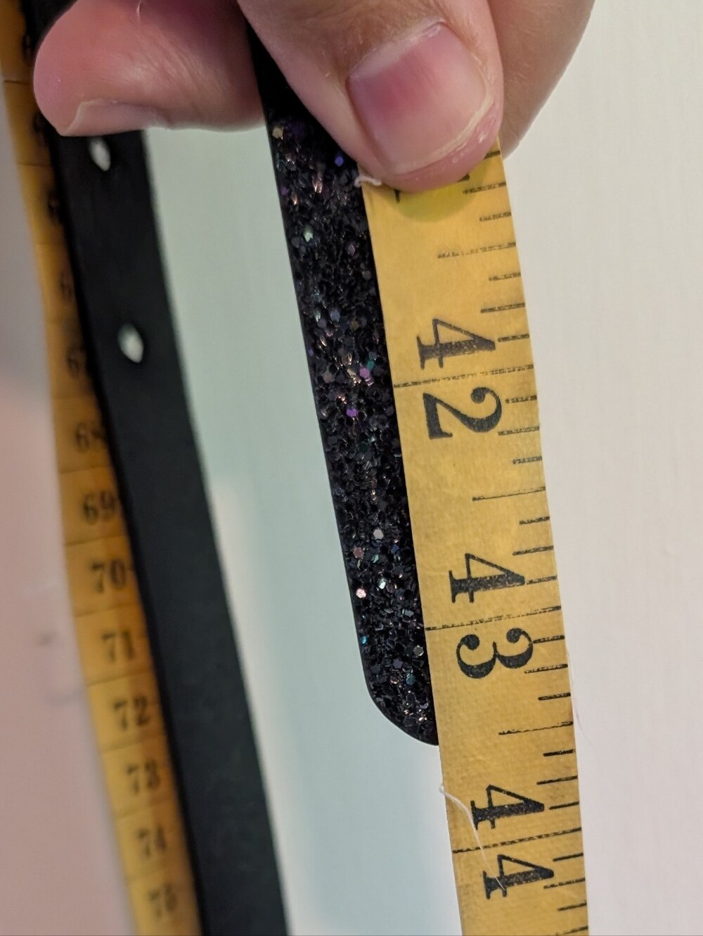 J. Crew Glitter Black Bow Belt L/XL - Picture 4 of 4